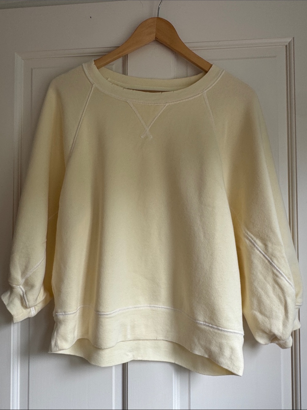 aerie Pale Yellow Crewneck Sweatshirt